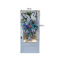 Summer Rose Butterfly Wreath Mother's Day Home Wall Hanging For Front Door Home Living Room Art Decoration Artificial Wreath Spring. 