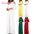 Party Romper Solid Color Wide Leg Jumpsuit Summer Jumpsuit.