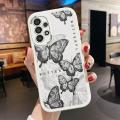 BILI for Samsung Galaxy A33 5G Cover Sketch Butterfly Lens Protection Soft PU Leather Phone Cases. 