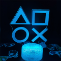 PS4 Game Controller Button Logo 3D Night Light Acrylic LED 16 Color Changing Touch Table Lamp For Playstation 4 Gamers' Gift. 