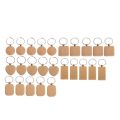 25Pieces Blank Wooden Key Chain Diy Wood Keychain Rings Key Tags Jewelry Findings Craft.