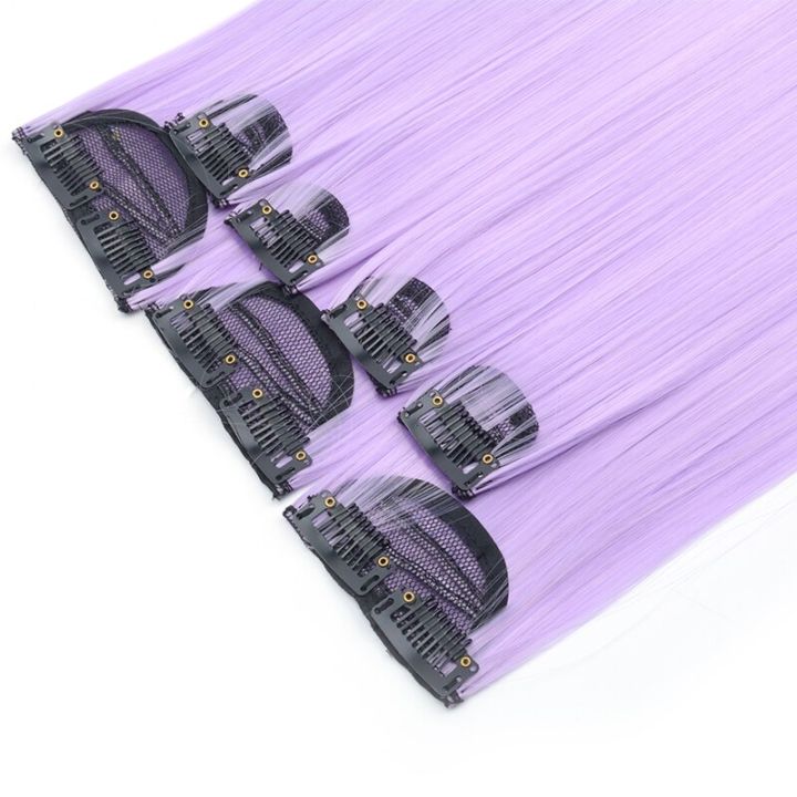 Synthetic%201%20PC%20Colored%202Clips%20in%20Hair%20Extension%20Straight%20Hairpieces%20Pink%20Purple%20Green%20Natural%20Hair%20Extension%20Hair%20Pieces%20-%20Image%204