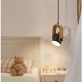 Bedside Chandelier Nordic Cream Style Simple Atmosphere Design Sense Bedroom Hanging Line Lamp Log Style Creative Personality Small Hanging. 