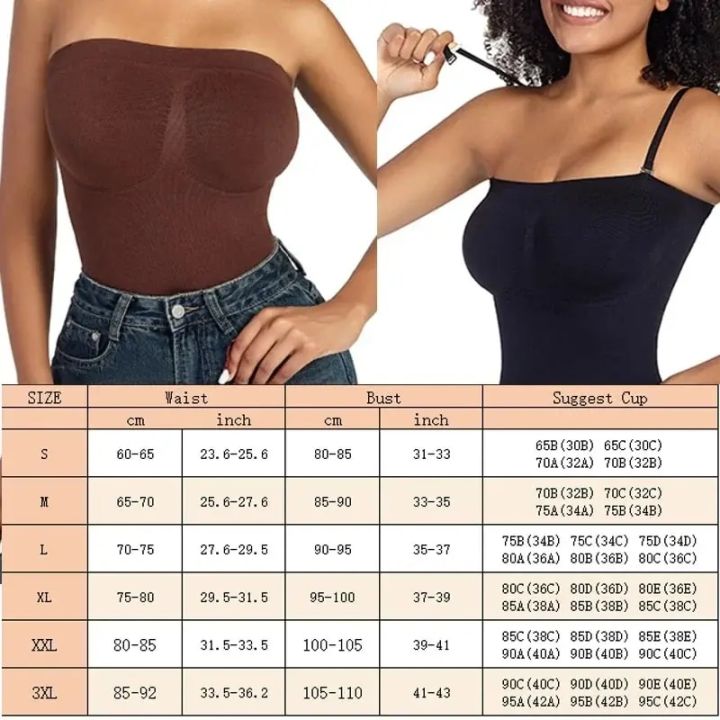 New%20Strapless%20Shortie%20Bodysuit%20for%20Women%20Tummy%20Control%20Shapewear%20Seamless%20Sculpt%20Body%20Shaper%20with%20Removable%20Straps%20Body%20Shapers%20-%20Image%206