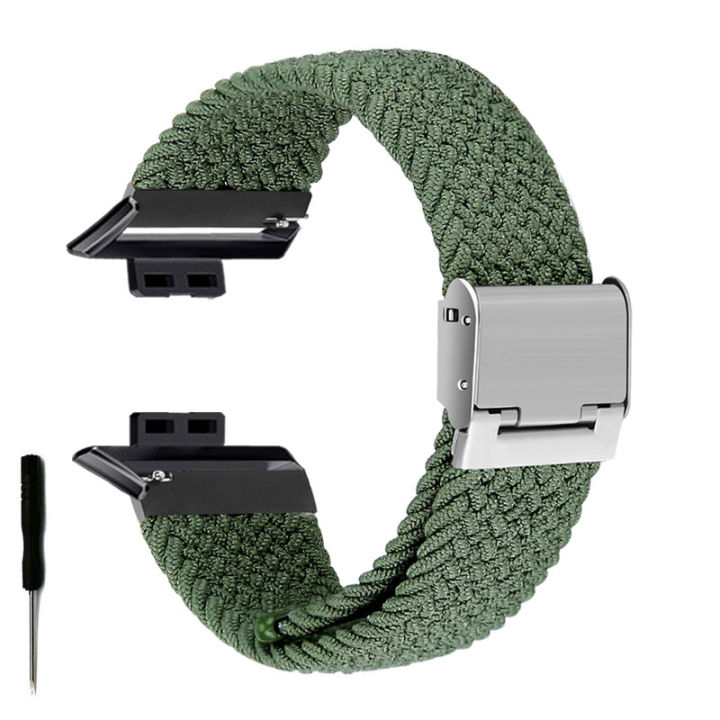 Nylon%20Braided%20Watch%20Strap%20for%20Huawei%20Watch%20Fit%202%20Elastic%20Loop%20for%20Huawei%20Watch%20Fit%20Adjustable%20Band%20Bracelet%20Metal%20Connector%20-%20Image%206