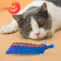 Vist Fox Kitten Catnip Toy Realistic Shape Pet Plush 3D Fish Shape Kitten Catnip Teeth Grinding Toy. 