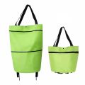 【Hey my home】Folding Shopping Bags Wheels Organizer Trolley Bag On Bags Portable Shopping Wear Resistant. 