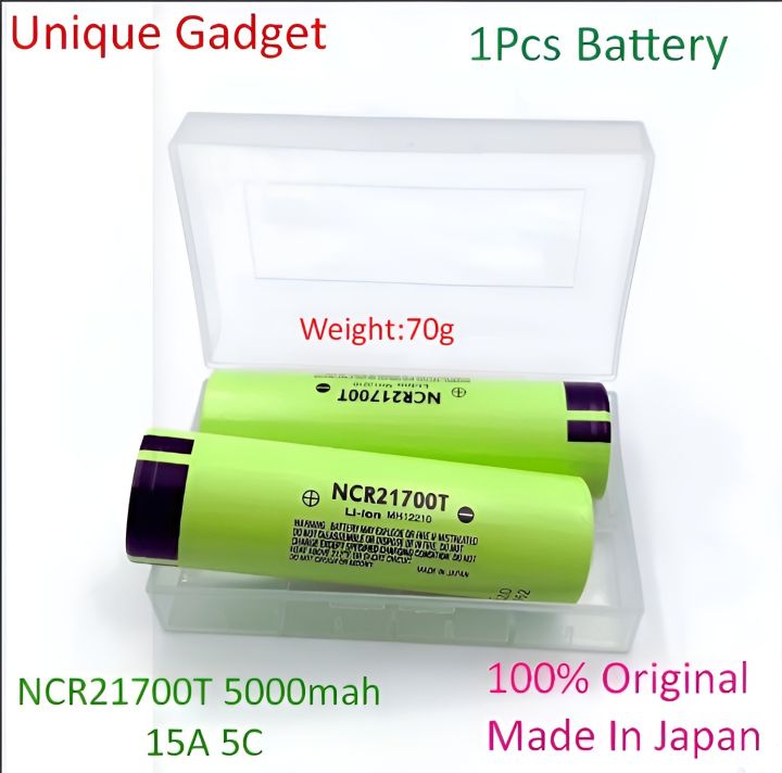 Panasonic%20NCR21700T%20Rechargeable%203.7V%205000mAh%20Li-ion%20Large%20Capacity%20Flat%20Top%2015A%205C%20Tesla%20Car%20Battery%20for%20Powerbank%20LED%20Torch%20Electronic%20Devices%20Made%20In%20Japan%20-%20Image%202