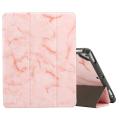 (New)Marble Texture Pattern Horizontal Flip Case for iPad 9.7 , with Three-folding Holder & Pen Slots. 