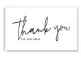 30pcs/Pack Flower Floral Thank You Cards Pink Small Business Card for Bakery Wedding Party Baby Shower Package Insert Mailer Bag.