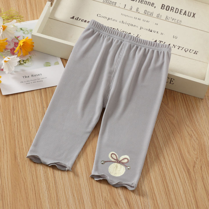 GC%20Toddlers%20Leggings%20Kids%20Girls%20Cropped%20Pants%20Solid%20Color%20Elastic%20Waist%20Belt%20Summer%20Outerwear%20Bottoms%20Pants%20-%20Image%205