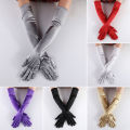 Party Gloves Elastic Women Elbow Length Evening Party Long Gloves. 