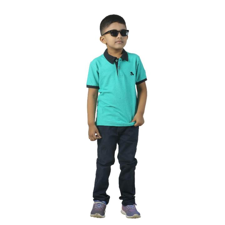 Outer Field Boys Short Sleeve Polo-Green