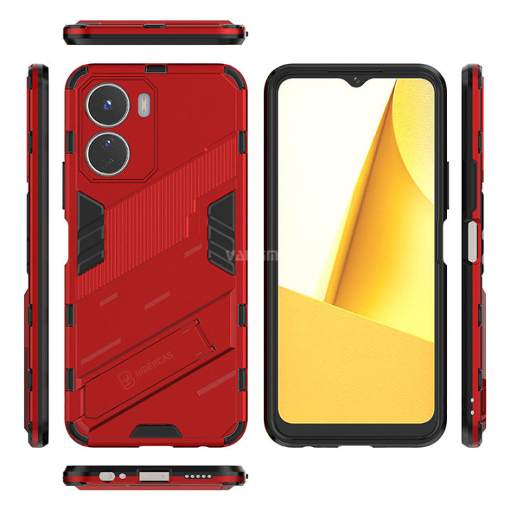 for%20Vivo%20Y16%20Case%20Kickstand%20Ultra%20Thin%20Shockproof%20Matte%20Back%20Cover%20-%20Image%203