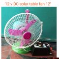 solar dc table fan 12 inches 12 volt. 