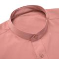 Hi-Tie Silk Mens Shirts Mandarin Collar Long Sleeve Jacket Shirt Soft Elegant Light Male Blouse Pink Green Yellow Black White. 
