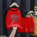 Boys Sports Basketball Clothes Suit Summer Children's Fashion Leisure Vest Shorts 2pcs Toddler Boy Short Sleeve Suit For 2-10Y. 
