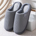 Winter Men's Shoes Household Cotton Slippers Men Indoor Warm Plush Footwear Non-Slip Platform Slippers Couple Women Home Shoes. 
