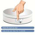 Rotating Display Stand 360-Degree Motorized Spinner Turntable with USB Power Cable for Photography Products and Shows (White). 
