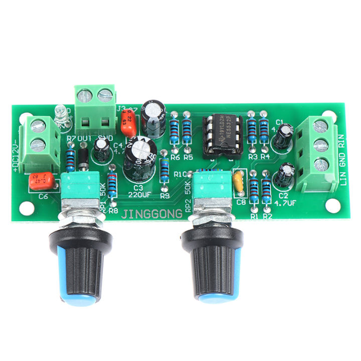 Reland Sun Scheda Preamplificatore Filtro Passa-Basso Per Subwoofer – DC10-24V, Controllo Volume E Tono - 2