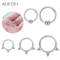 AOEDEJ 16G Stainless Steel Cone Spiral Hinged Segment Ring Hoop For Septum Daith Helix Cartilage Piercing Body Jewelry Women.