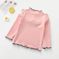 2-6 Years Fashion Clothes T-shirt For Children Girls Autumn Bottoming Shirt Cotton Top. 