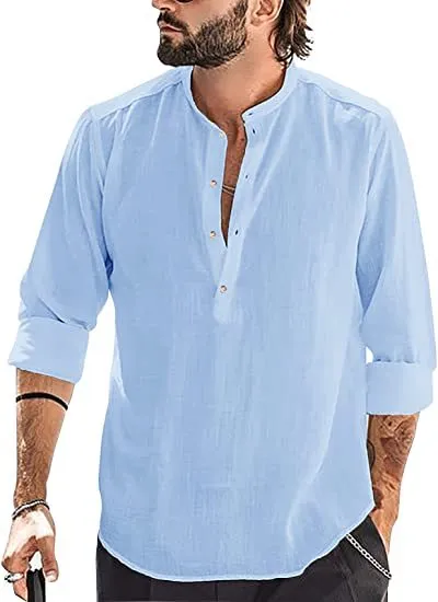 Stylish%20Addition%20-%20Men'S%20Casual%20Linen%20Cotton%20Fatua%20Shirt%20Men%20Long%20Sleeve%20Cotton%20Linen%20Shirt%20-%20Shirt%20For%20Men%20-%20Shirt%20-%20Modern%20-%20Choice%20Expression%20-%20Image%202