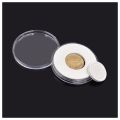 60 Pcs 46mm Coin Cases Capsules Holder Applied Clear Plastic Round Storage Box.