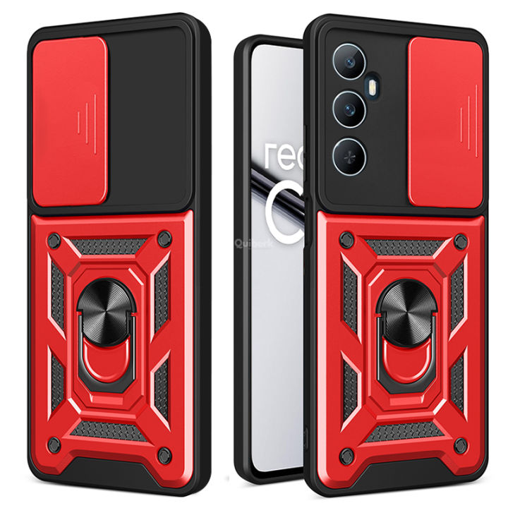 Quiberk%20for%20Realme%20C65%204G%20Phone%20Case%20Slide%20Camera%20Cover%20Magnetic%20Kickstand%20Hard%20Shockproof%20Armor%20Back%20Casing%20black%20Phone%20Case%20-%20Image%205
