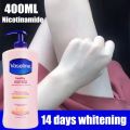 400ML Vaseline Nicotinamide Whitening Body Lotion Skin Care Healthy White Body Brightening Lotion Contains Vitamin B3.