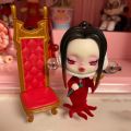 Skullpanda Addams Family Confirm Blind Box Pop Mart Figure Toys Gothic Fashion Figurines Retro Collections Designer Model Gift.