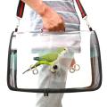 Lightweight Bird Carrier Cage Transparent Clear PVC Breathable Parrots Travel Bag. 