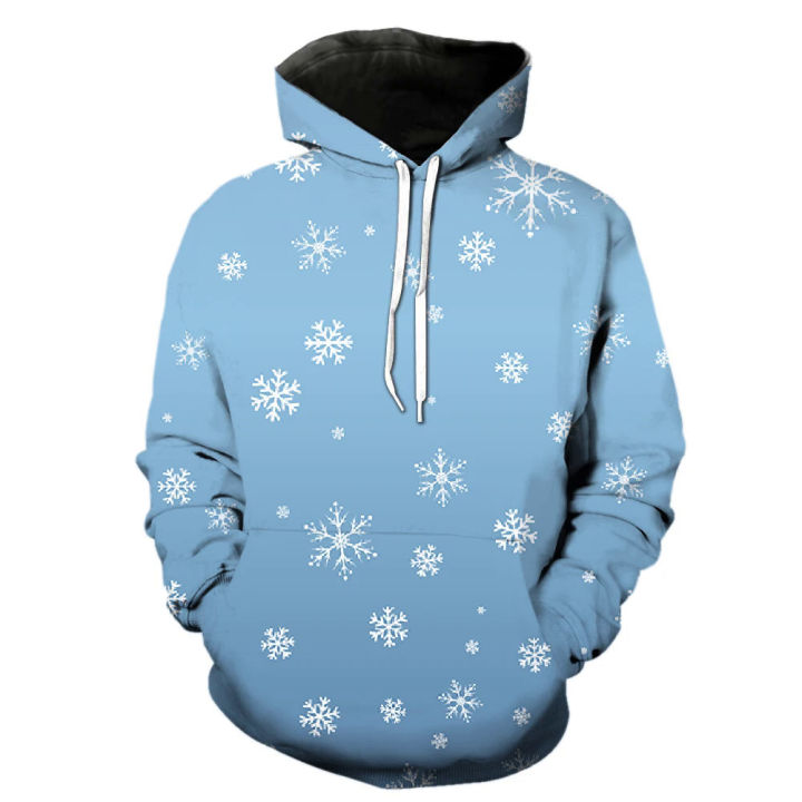 Winter Snowflakes Men's Hoodies Teens Cool With Hood Jackets Funny Casual Long Sleeve Fashion Sweatshirts Spring 2022 Hot Sale