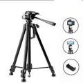 380A Tripod Stand  Black 360 Degree Swivel Fluid Head Mobile Camera Stand Pro 3 Maximum Height 5 Feet - Heavy stand. 