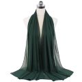 Good Muslim Bubble Chiffon Hijab Scarf Women Solid Color Soft Long Shawls and Wraps Georgette Islamic Head Scarves Ladies Hijabs. 