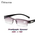 Korean Reading Glasses Men Women Clear Lens Half Frame Presbyopic Eyewear 1.0 1.5 2.0 2.5 3.0 3.5 4.0 for Reader.