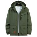 6XL 7XL Big Size Windbreaker Jacket Men Spring Autumn Cargo Jacket Coat Male Outdoor Outerwear Plus Size 7XL Coats Khaki Green. 