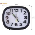 [TS] Round Analog Clock Bedside Non-ticking Alarm Clock Snooze Function for Daily Use. 