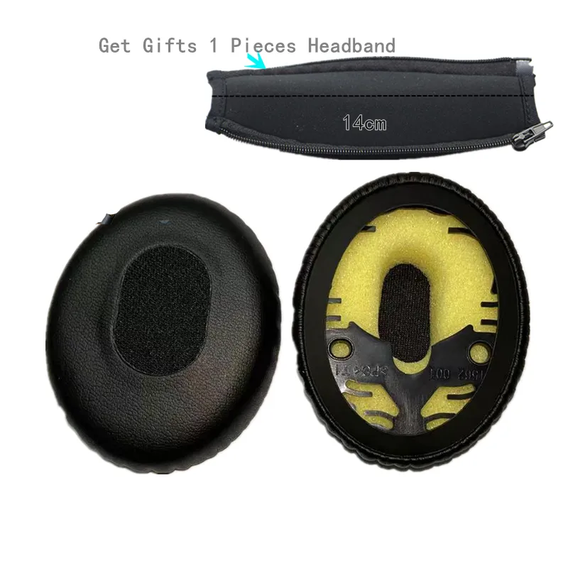 Replacement Ear Pad Cushions For Bose QuietComfort QC3 & OE1 On-Ear Headphones - Memory Foam