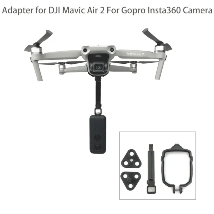 360 Degree VR Insta360 action Camera Top Low Mount Hanging Bracket Fixed Clamp Adapter for DJI Mavic Air 2 Drone