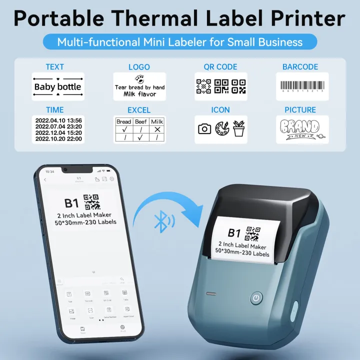 Niimbot%20B1%20Portable%20Thermal%20Printer%20Self%20Adhesive%20Paper%20Label%20White/Wired/Color/Round%20Label%20Printer%20Paper%20-%20Image%202