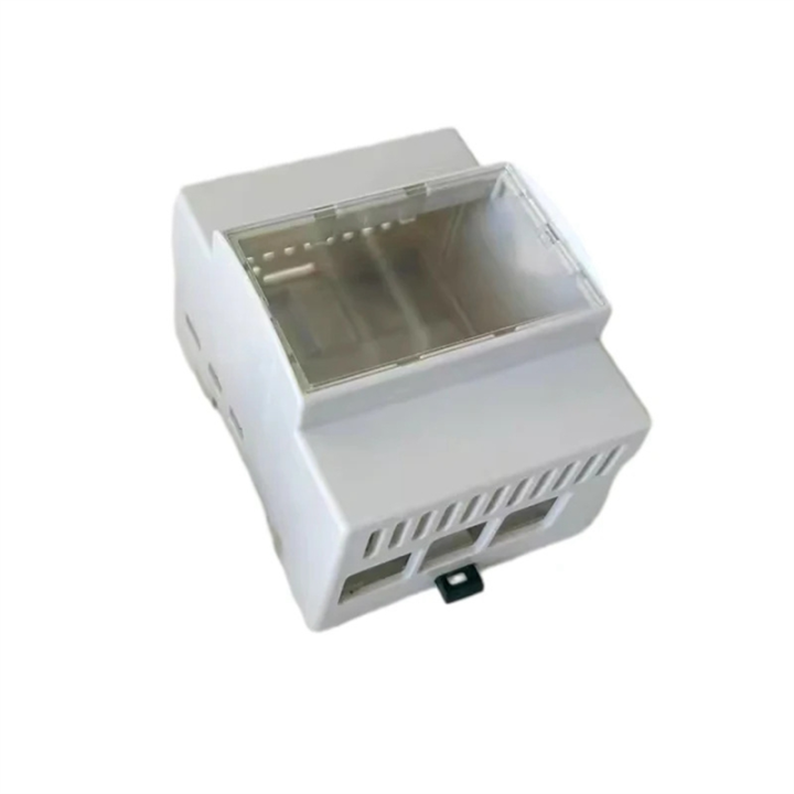 1 PCS Case DIN Rail Shell White ABS Clear Top Electric Box for RPi 5 Pi 5 for 5