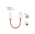 Type-C To 3.5mm Audio Adapter Dongle .One Plus USB Type C Converter Cable To 3.5 mm Earphone Jack Adapter cables & converters. 