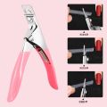 1pcs Pink Red Nails Capsule Cutter U Shaped False Tips Edge Scissors Trimmer Nail Clipper Professional Manicure Tools.