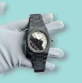 New Aura Arabic Watch Men's Quartz Watch Black Carbon Plastic watch for men. 