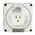 Outdoor Socket Easy Installation PC Shell American Style 3 Prong Wide Application 0-250V Outdoor Power Outlet for Construction Sites. 