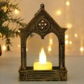 LED Vintage Lantern Flickering Flame Flickering Flame Antique Lantern Wind Lamp Electronic Candle Lamp For Home Decor Table. 