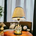 Modern Transparent Bedroom K9 Crystal Table Lamps Lights Desk Bedside Standard Lighting Living Room Lamparas de Mesa 110-240V High 40CM* Wide 21CM Warm Light.