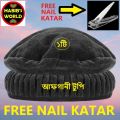 Imaging Cotton Black Afghani Kashmiri Pakol Caps and Hats 1 Pis (Advanced Quality) Tupi with  Gift Nail Katar. 