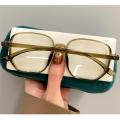 Transparent Computer glasses Stylish UV400 protection Flat mirror lenses Sunglasses Fashionable design Luxury brand eyeglasses for Office use Digital screen protection Fashion accessories Outdoor. 